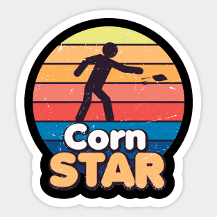 Corn Star Cornhole Shirts Sticker